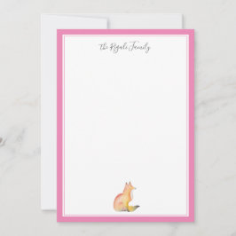 Tarjeta Pequeña Estacionamiento personalizado de Watercolor Fox