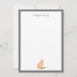 Tarjeta Pequeña Estacionamiento personalizado de Watercolor Fox