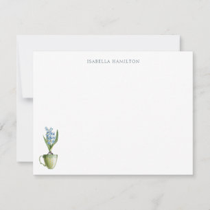 Tarjeta Pequeña Estacionamiento personalizado del Boda floral acua