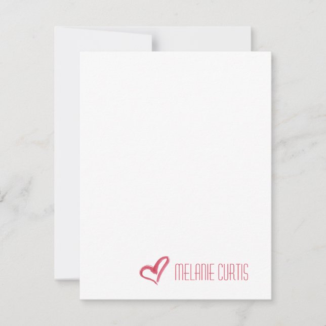 Tarjeta Pequeña Estacionamiento personalizado del corazón pintado (Anverso)