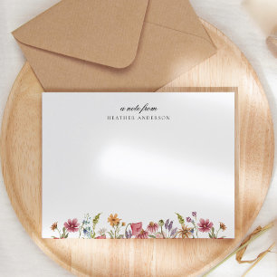 Tarjeta Pequeña Estacionamiento Personalizado Floral de Wildflower