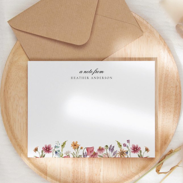 Tarjeta Pequeña Estacionamiento Personalizado Floral de Wildflower (Subido por el creador)