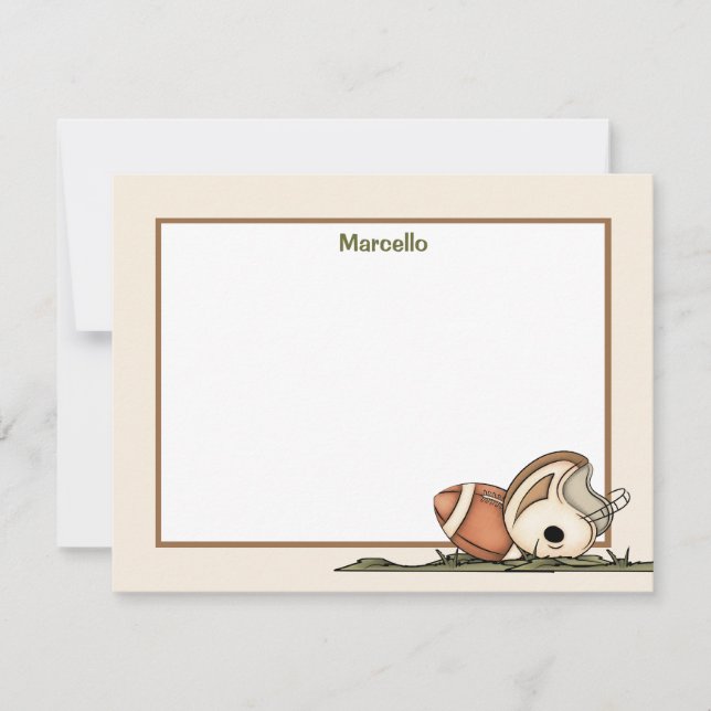 Tarjeta Pequeña Estacionamiento plano del engranaje de fútbol (Anverso)