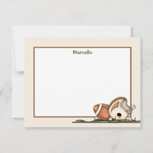 Tarjeta Pequeña Estacionamiento plano del engranaje de fútbol