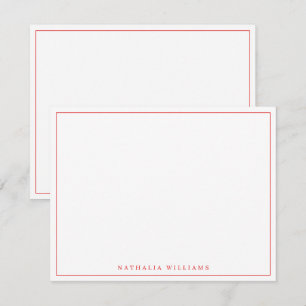 Tarjeta Pequeña Estacionamiento rojo personalizado básico minimali