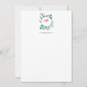 Tarjeta Pequeña Estacionamiento Trópico Personalizado De Flamingo