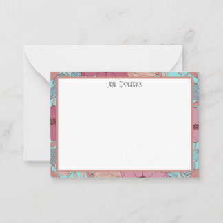 Tarjeta Pequeña Estacionario personalizado retro