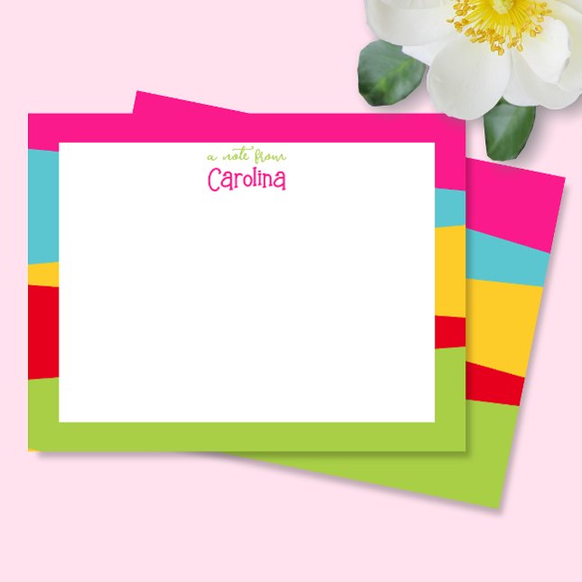 Tarjeta Pequeña Estacionería de Giro Cuta Geométrica Colorful (Subido por el creador)
