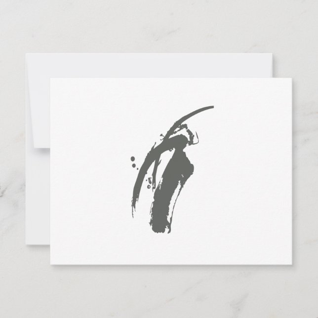 Tarjeta Pequeña Estaciones personales GRY BRUSHSTROKE/Notecard (Anverso)