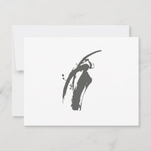 Tarjeta Pequeña Estaciones personales GRY BRUSHSTROKE/Notecard