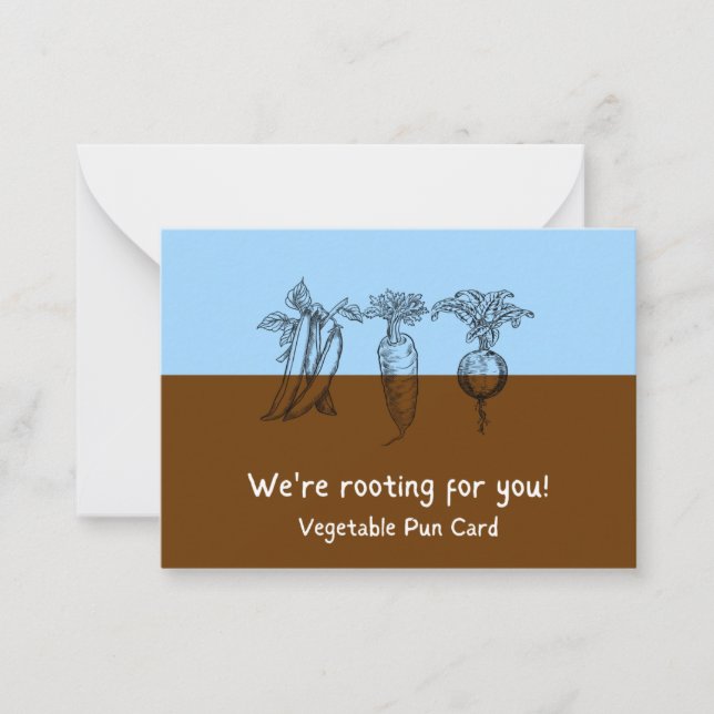 Tarjeta Pequeña Estamos En Pie Por Tu Pun De Verduras Positivas (Anverso)