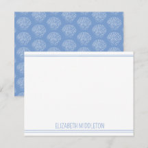 Estanques blancos de vieiras en azul personalizado