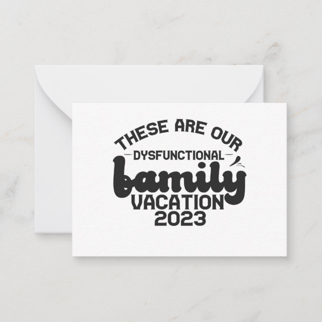 Tarjeta Pequeña Estas Son Nuestras Disfuncionales Vacaciones Famil (Anverso)