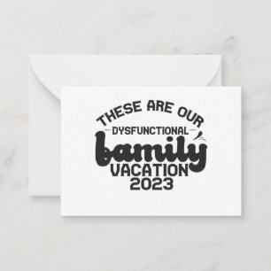Tarjeta Pequeña Estas Son Nuestras Disfuncionales Vacaciones Famil