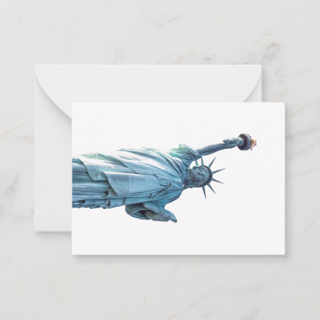 Tarjeta Pequeña Estatua de la libertad (Anverso)