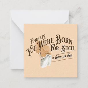 Tarjeta Pequeña Esther Biblia Verse Notecard Feminine
