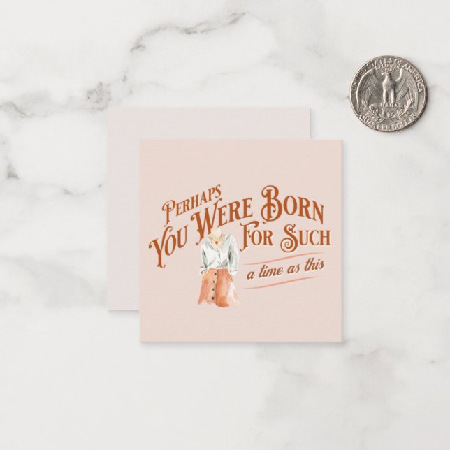 Tarjeta Pequeña Esther Biblia Verse Notecard Feminine (Anverso/Reverso In Situ)