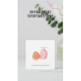 Tarjeta Pequeña Estilo de afirmación de Carnelian y Rodocrosite 2