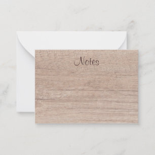 Tarjeta Pequeña Estilo de madera natural elegante con escritura ca