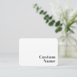 Tarjeta Pequeña Estilo de texto retro moderno editable | Gris