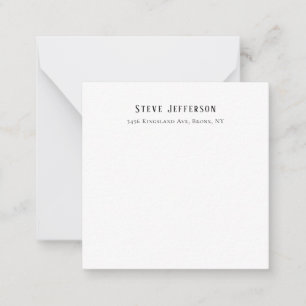 Tarjeta Pequeña Estilo Elegante Minimalista Sencillo Negro Blanco