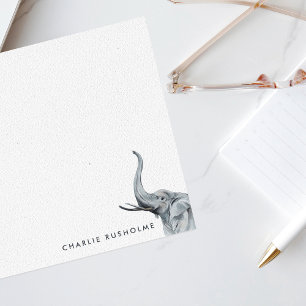 Tarjeta Pequeña Estiloso Elefante Personalizado Stationery