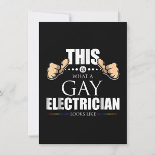 Tarjeta Pequeña Esto es lo que parece un electricista gay LGBT