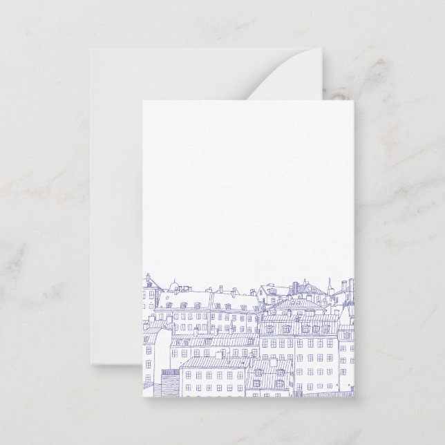 Tarjeta Pequeña Estocolmo azul (Anverso)