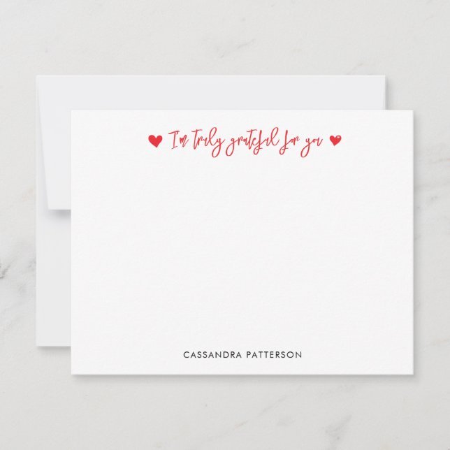 Tarjeta Pequeña Estoy realmente agradecido por ti (Anverso)