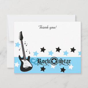 Tarjeta Pequeña Estrella azul de Roca Estrella 4x5 Plana Gracias n