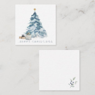 Tarjeta Pequeña Estrella dorada de color de árbol de navidad vinta