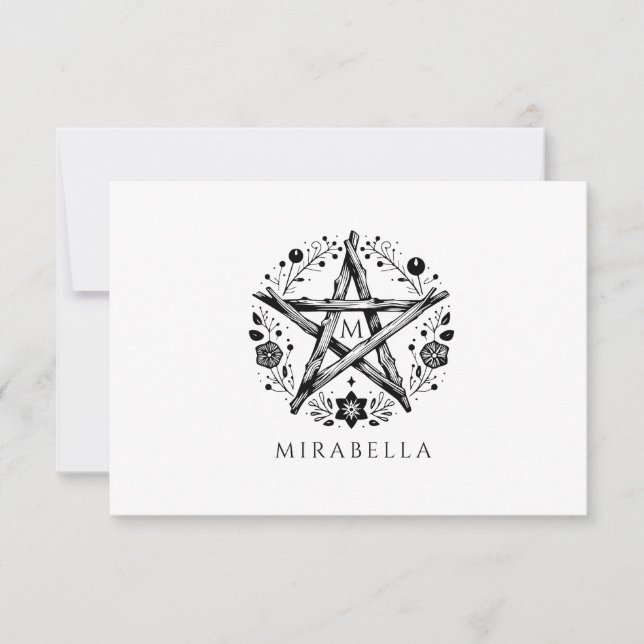 Tarjeta Pequeña Estrella floral rusa (Anverso)