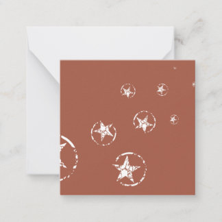 Tarjeta Pequeña Estrellas de círculo de ladrillo neutro