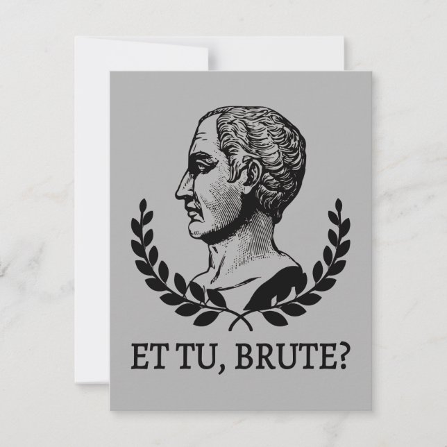 Tarjeta Pequeña ¿Et Tu, Brute? Cita César V de Julius de Shakespea (Anverso)