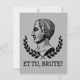 Tarjeta Pequeña ¿Et Tu, Brute? Cita César V de Julius de Shakespea