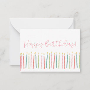 Tarjeta Pequeña Etiqueta de cumpleaños de los chicas