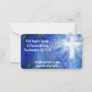 Tarjeta Pequeña Etiqueta de devolución de iglesia personalizado