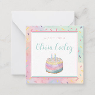 Tarjeta Pequeña Etiqueta de regalo personalizada