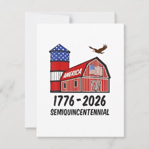 Tarjeta Pequeña EUA Semiquincentenario 250 Aniversario 1776-2026