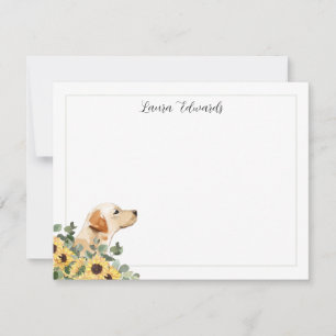 Tarjeta Pequeña Eucalipto de flor de girasol amarillo
