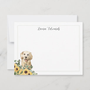 Tarjeta Pequeña Eucalipto de girasol dorado personalizado