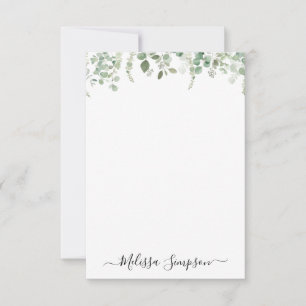 Tarjeta Pequeña eucalipto verde personalizado