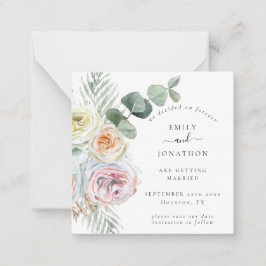 Tarjeta Pequeña Eucalyptus Florals Boda Save Date