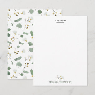 Tarjeta Pequeña Eucalyptus Greenerenery Flores de Goma de Dólar Pl