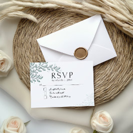 Tarjeta Pequeña Eucalyptus Greenery Boho Elegant RSVP
