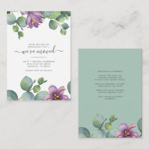 Tarjeta Pequeña Eucalyptus hemos movido la vegetación floral