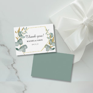 Tarjeta Pequeña Eucalyptus Purpurina  Foliage Boda Gracias