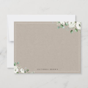 Tarjeta Pequeña Eucalyptus verde Floral Estacionalidad personaliza