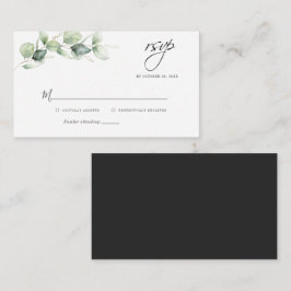 Tarjeta Pequeña Eucalyptus Wedding RSVP