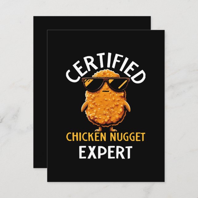 Tarjeta Pequeña Experto certificado en el nugget de pollo (Anverso / Reverso)
